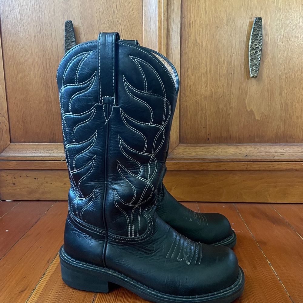 John Fluevog Vintage Flame Cowboy Boots W6 - Picture 2 of 6